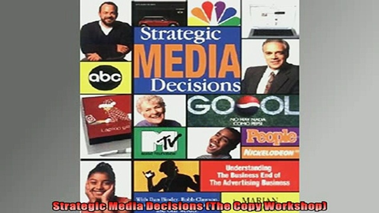 FREE DOWNLOAD  Strategic Media Decisions The Copy Workshop READ ONLINE
