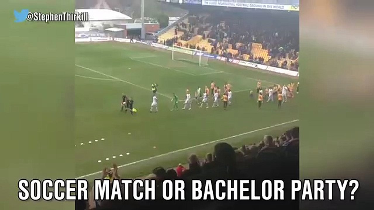 Soccer match or bachelor party