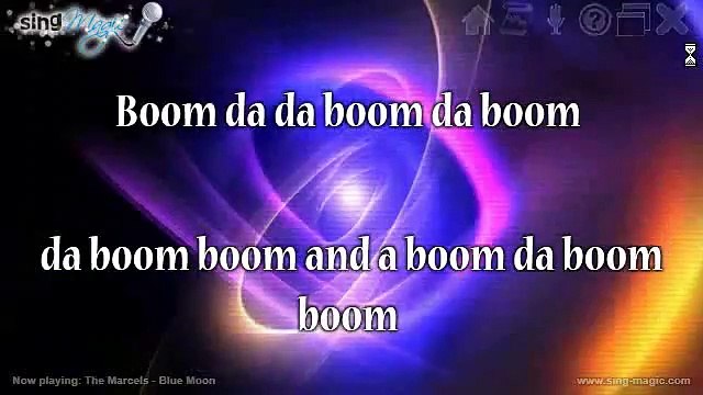 Blue Moon in the style of The Marcels karaoke version