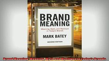 READ book  Brand Meaning Meaning Myth and Mystique in Todays Brands READ ONLINE