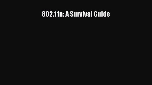 802.11n survival guide pdf download