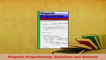 Download  Magento Programming Questions and Answers  EBook