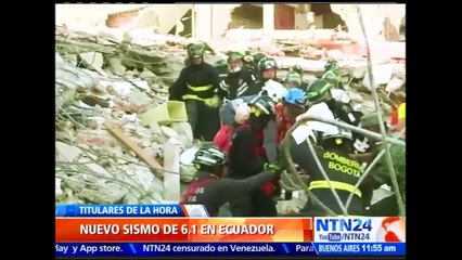 Nueva réplica de magnitud 6.1 sacude la costa norte de Ecuador