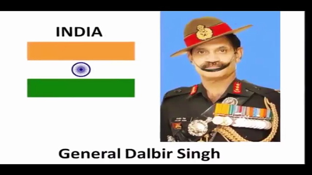 Top 10 military forces chief in the world 2016
