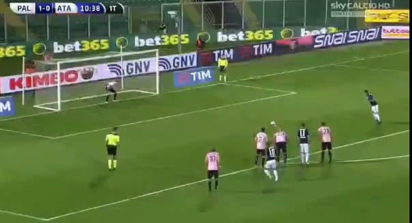 Marco Borriello Goal - Palermo vs Atalanta 1-1 (2016)
