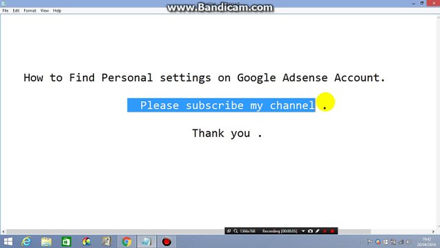 How to Search Personal settings on Google Adsense Account