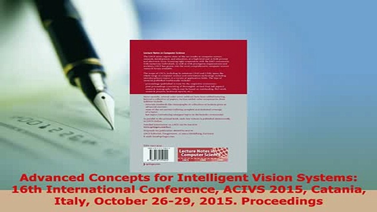 Download  Advanced Concepts for Intelligent Vision Systems 16th International Conference ACIVS 2015 Free Books
