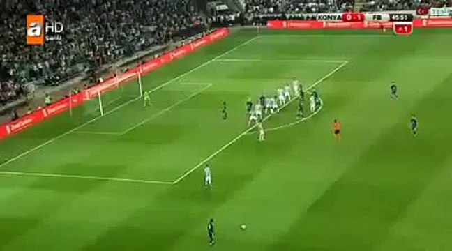 Luis Nani Best Free Kick Goal! Torku Konyaspor - Fenerbahçe Türkiye Ziraat Kupası