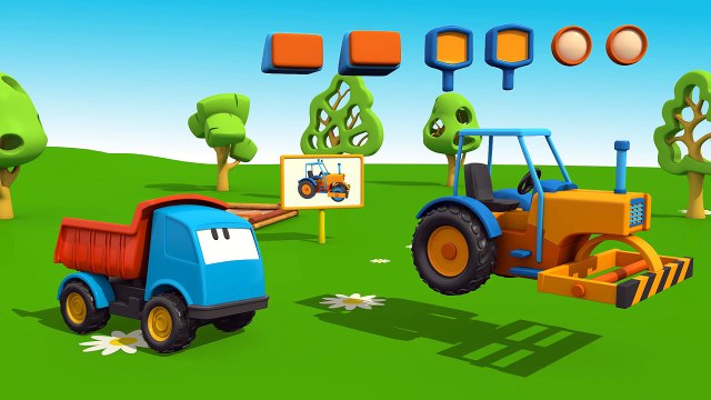 Meraklı kamyon Leo ve asfalt silindiri - eğitici çizgi film - Türkçe dublaj