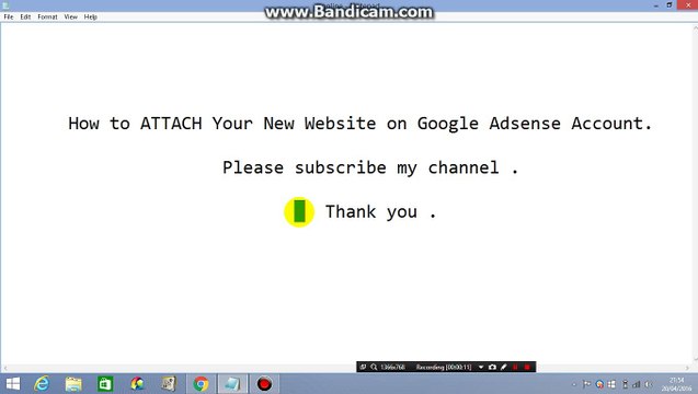 How to ATTACH Your New Website on Google Adsense Account