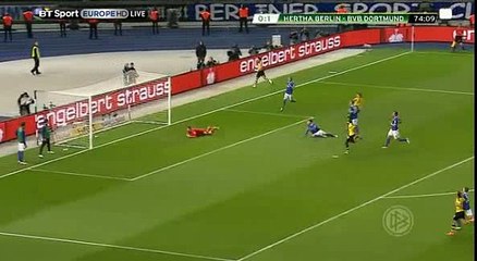 Reus GOAL   (0-2) Hertha Berlin vs Borussia Dortmund 2016/04/20