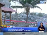 Testigos relatan cómo quedaron atrapadas las víctimas en Canoa