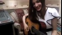 Girl Singing Awesome song and playing Gatar