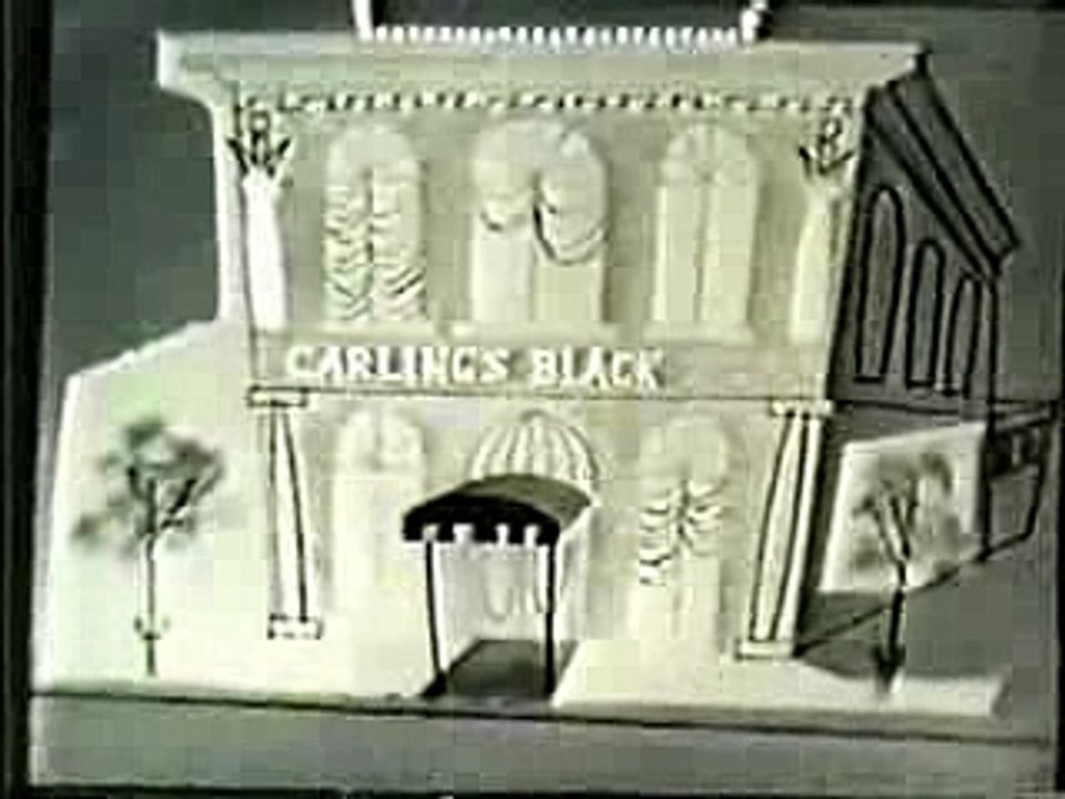 Vintage Animated Carling Black Label Beer  Commercial