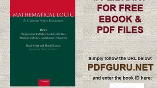 Mathematical Logic  A course with exercises    Part I    Propositional Calculus, Boolean Algebras, P