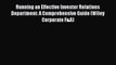 [Read book] Running an Effective Investor Relations Department: A Comprehensive Guide (Wiley