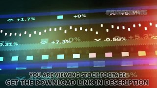 Electronic ticker displays percentage change in market price of company stocks. Stock Footage