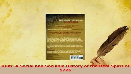 PDF  Rum A Social and Sociable History of the Real Spirit of 1776 Read Online