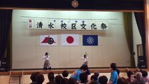 Miko and Hana dancing Japanese traditional dance
