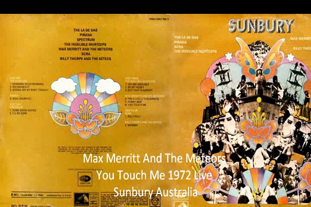 Max Merritt And The Meteors  "You Touch Me" 1972 Live Sunbury Australia
