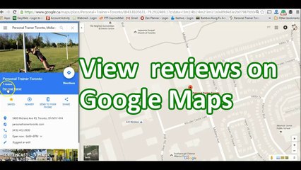 How to view Personal Trainer Toronto reviews on Google Maps