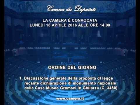 Roma - Camera - 17^ Legislatura - 609^ seduta (18.04.16)