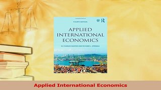 Read  Applied International Economics Ebook Free