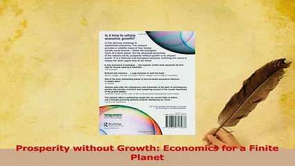 Read  Prosperity without Growth Economics for a Finite Planet Ebook Free