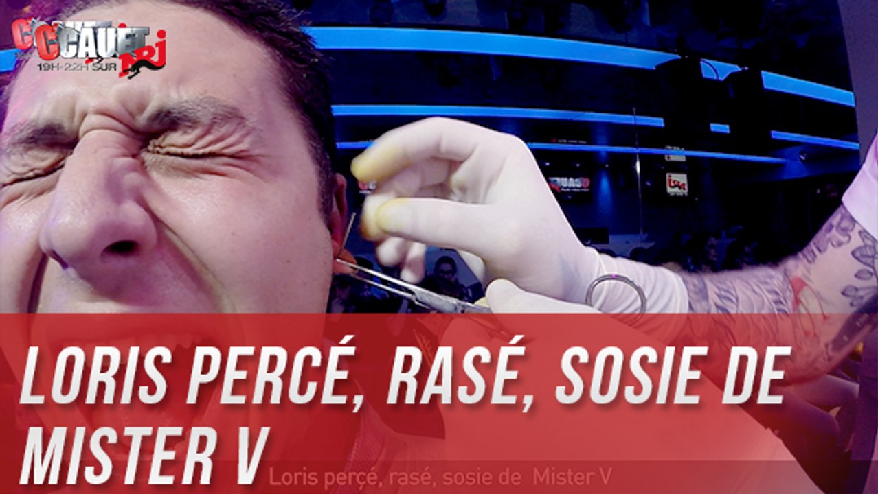 Loris percé, rasé, sosie de  Mister V - C'Cauet sur NRJ