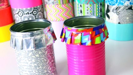 DIY Duct Tape Room Decor // Ruffle Pencil Holder, Painting, & Dream Catcher How To