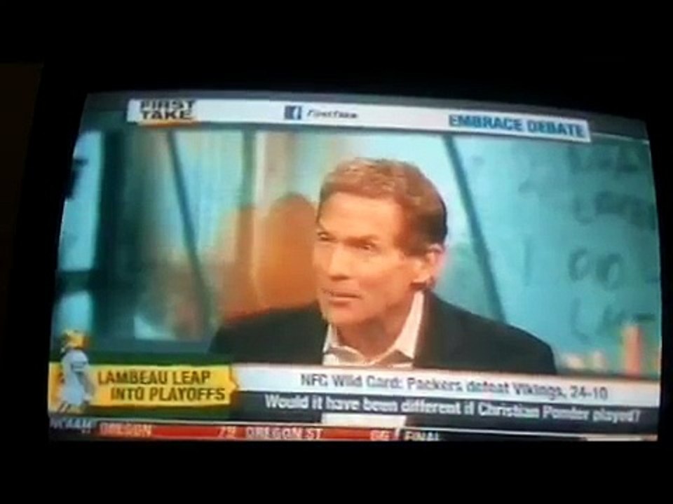 STEPHEN A. SMITH CLOWNS VIKINGS QB CHRISTIAN PONDER