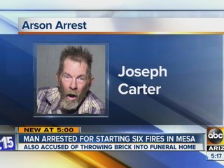 Man arrested for starting fires