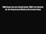 Download RMA Exam Secrets Study Guide: RMA Test Review for the Registered Medical Assistant