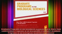 READ book  Graduate Programs in the Biological Sciences  2010 More Than 2800 Gradute Programs in 56 Full EBook