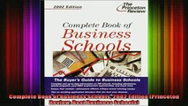 READ book  Complete Book of Business Schools 2002 Edition Princeton Review Best Business Schools Full Free