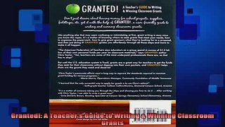 DOWNLOAD FREE Ebooks  Granted A Teachers Guide to Writing  Winning Classroom Grants Full EBook