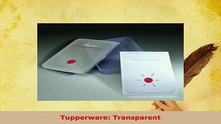 PDF  Tupperware Transparent PDF Book Free