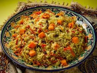 Бухарский плов с изюмом и тыквой