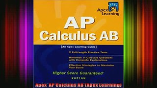 READ book  Apex  AP Calculus AB Apex Learning Full EBook