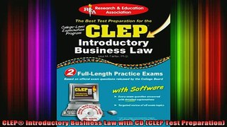 READ book  CLEP Introductory Business Law with CD CLEP Test Preparation Full EBook