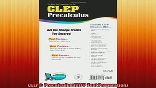 READ book  CLEP Precalculus CLEP Test Preparation Full Ebook Online Free