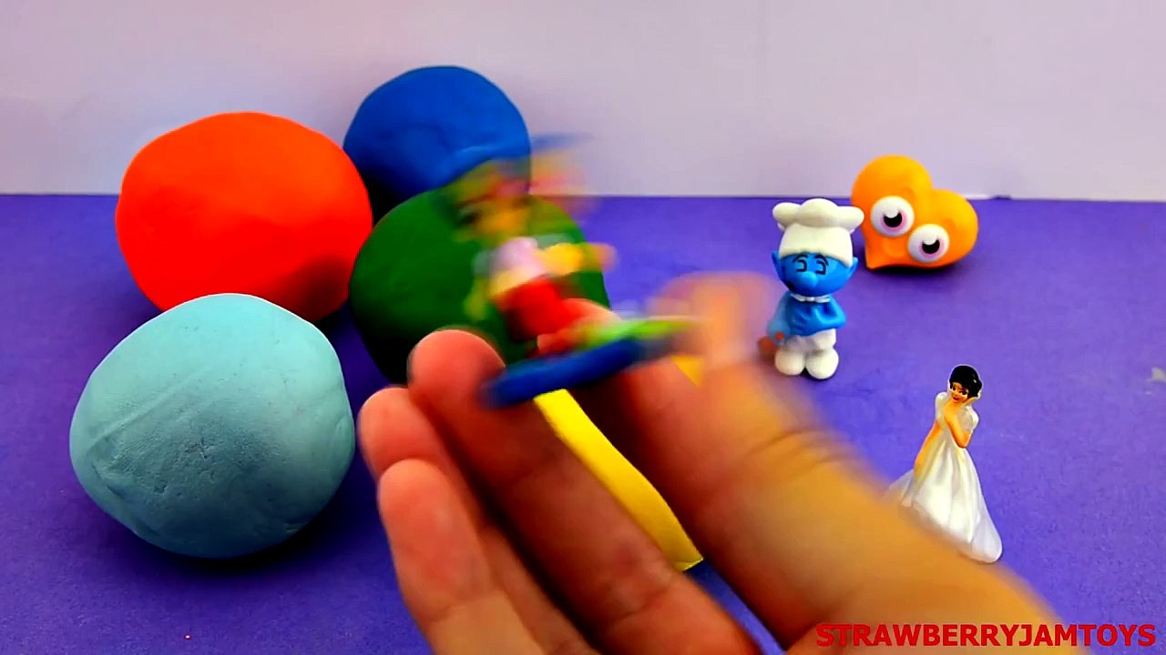 Toys Story - Peppa Pig Play Doh Cars 2 Iron Man Snow White Angry Birds Smurfs - Surprise Eggs