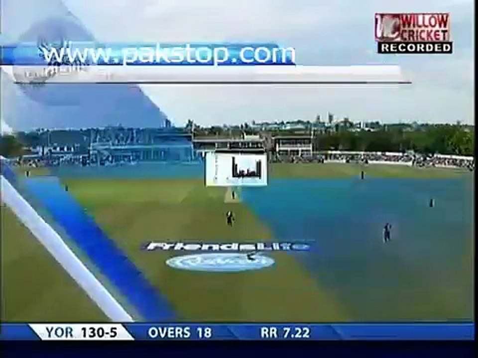 Abdul Razzaq Brilliant Slower Ball Wicket vs Yorkshire