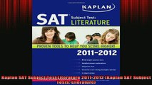 READ book  Kaplan SAT Subject Test Literature 20112012 Kaplan SAT Subject Tests Literature Full Free