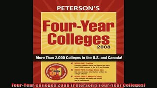 READ book  FourYear Colleges 2008 Petersons FourYear Colleges Full EBook