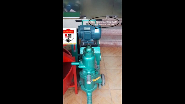 (máy phun vữa bê tông) 0975 329 281 Máy bơm vữa 2 piston HUB3.5