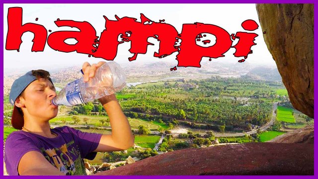 ИНДИЯ ХАМПИ ЗАКАТ НА ГОРЕ КИШКИНДА В ХАМПИ