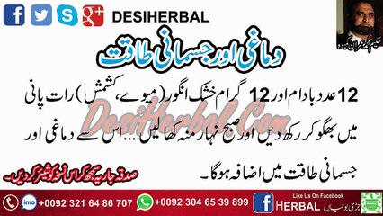 jisam aur dimag ki taqat ka asan desi nuskha