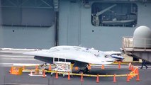 Northrop Grumman X 47B Stealth drone on board the USS Harry Truman