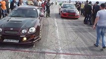 драг-рейсинг в усолье celica gt4 vs evo 3й заезд